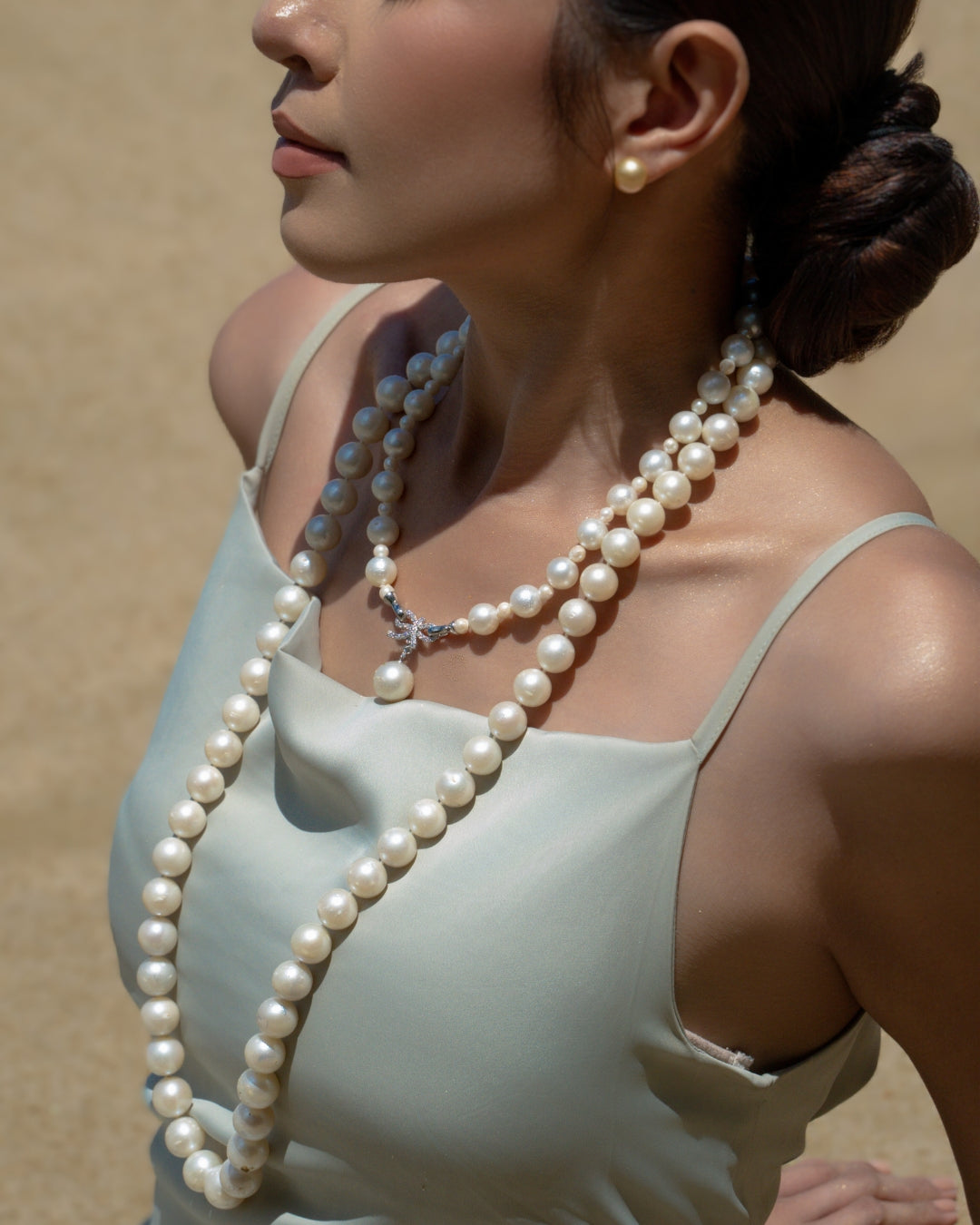 Aquapearl Alba South Sea Pearl Two Ways Choker Necklace