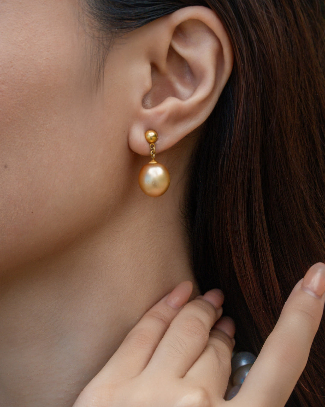 Aquapearl Alice 14k Gold South Sea Pearl Drop Earrings