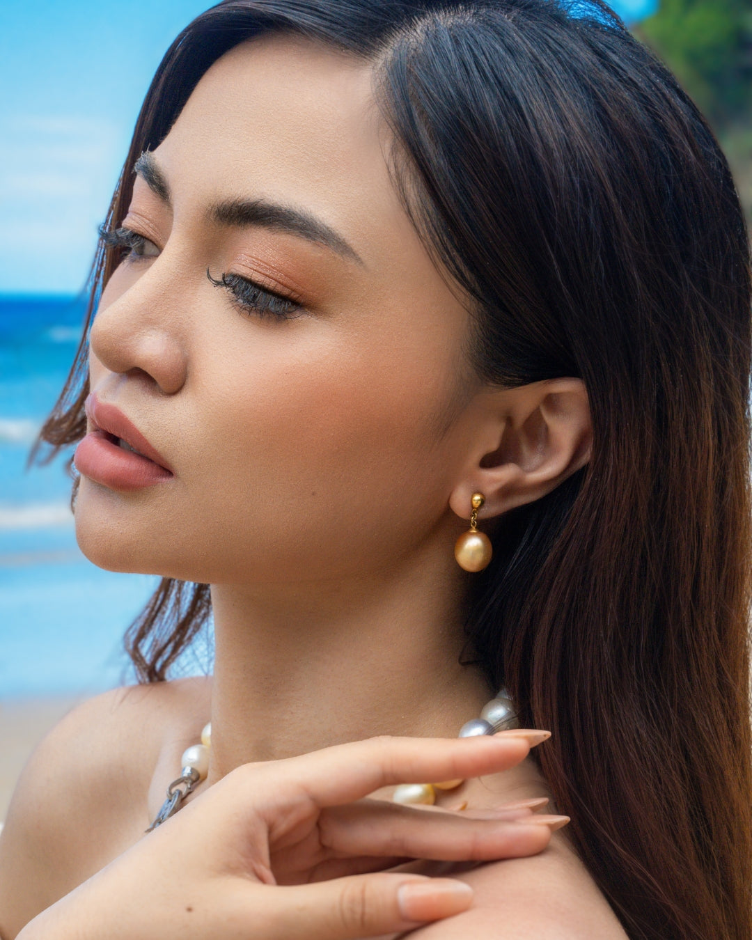 Aquapearl Alice 14k Gold South Sea Pearl Drop Earrings