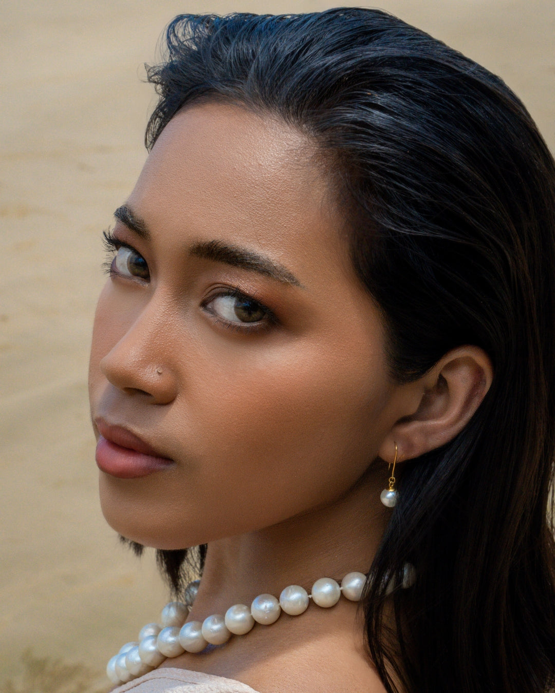 Aquapearl Alana 14k Gold South Sea Pearl Dangling Earrings