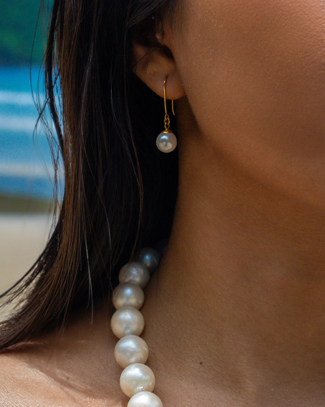 Aquapearl Alana 14k Gold South Sea Pearl Dangling Earrings