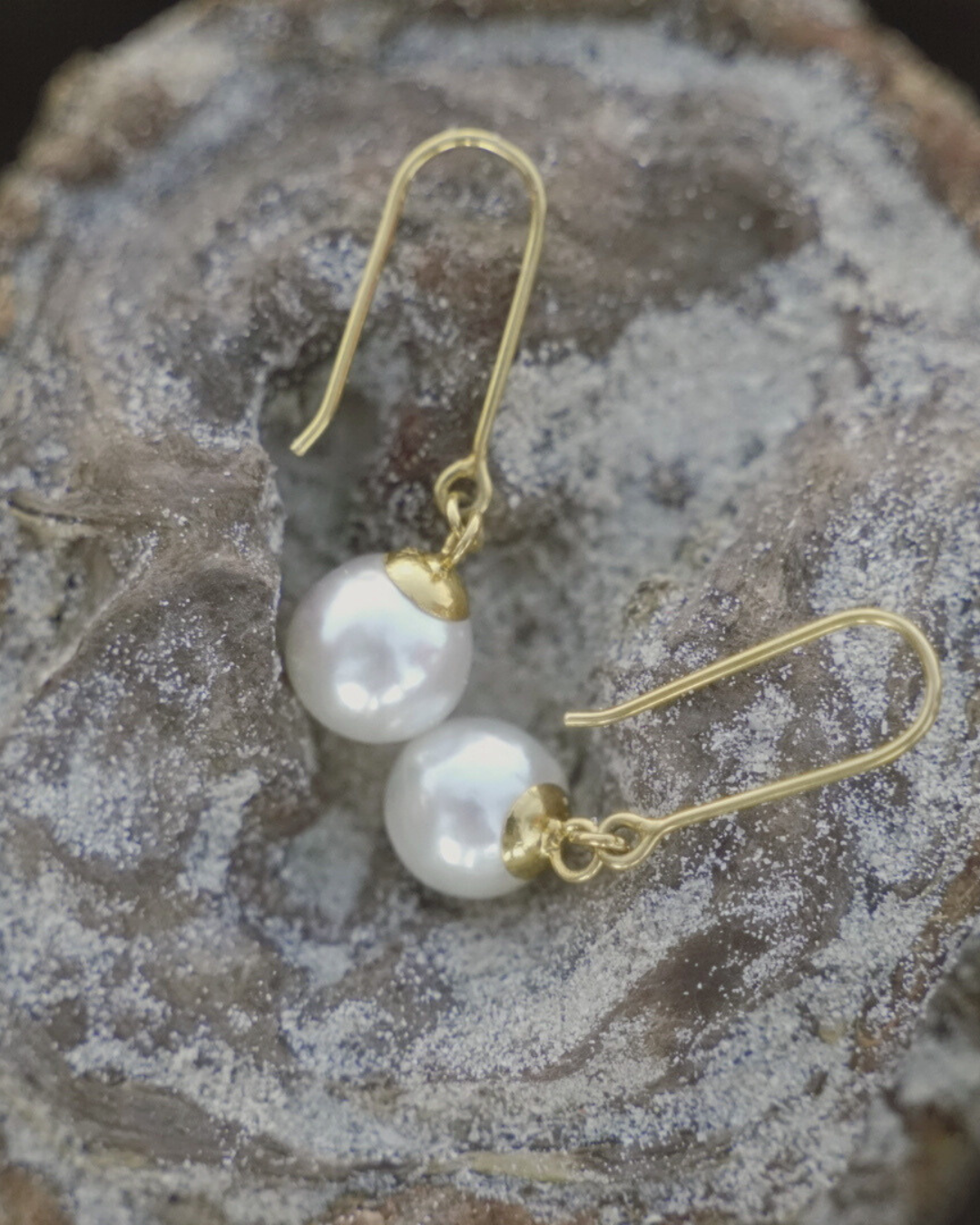 Aquapearl Alana 14k Gold South Sea Pearl Dangling Earrings