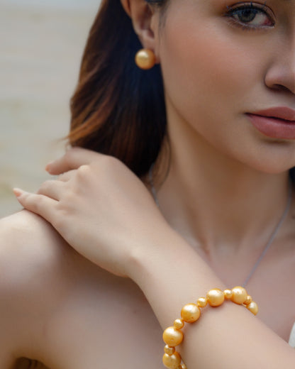 Aquapearl Amalia 14k Golden South Sea Pearl Bracelet