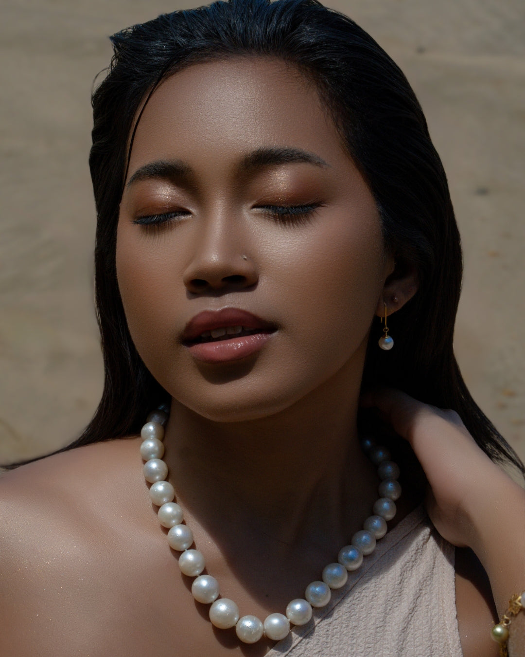 Aquapearl Athena 14k Gold South Sea Pearl Choker Necklace