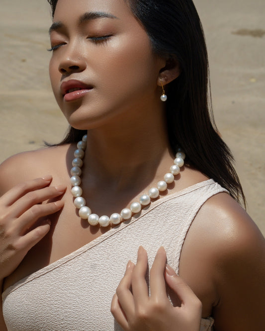 Aquapearl Athena 14k Gold South Sea Pearl Choker Necklace