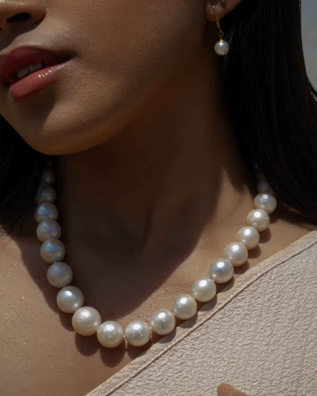 Aquapearl Athena 14k Gold South Sea Pearl Choker Necklace