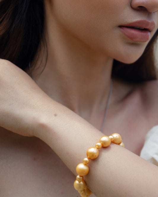 Aquapearl Amalia 14k Golden South Sea Pearl Bracelet