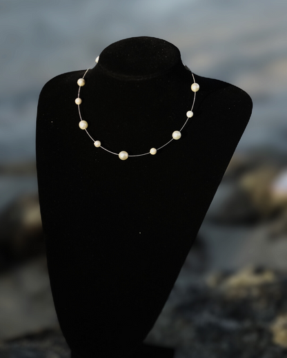Aquapearl Alexandra 18k Gold South Sea Pearl Station Necklace